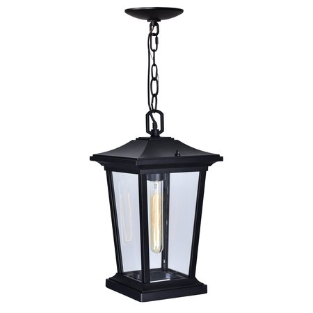 CWI LIGHTING Leawood 1 Light Black Outdoor Hanging Light 0413P8-1-101